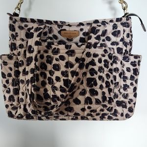Leopard print diaper bag
